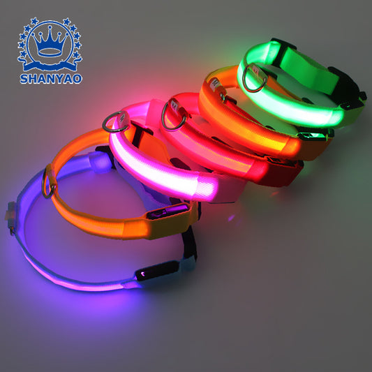 USB luminous dog collar