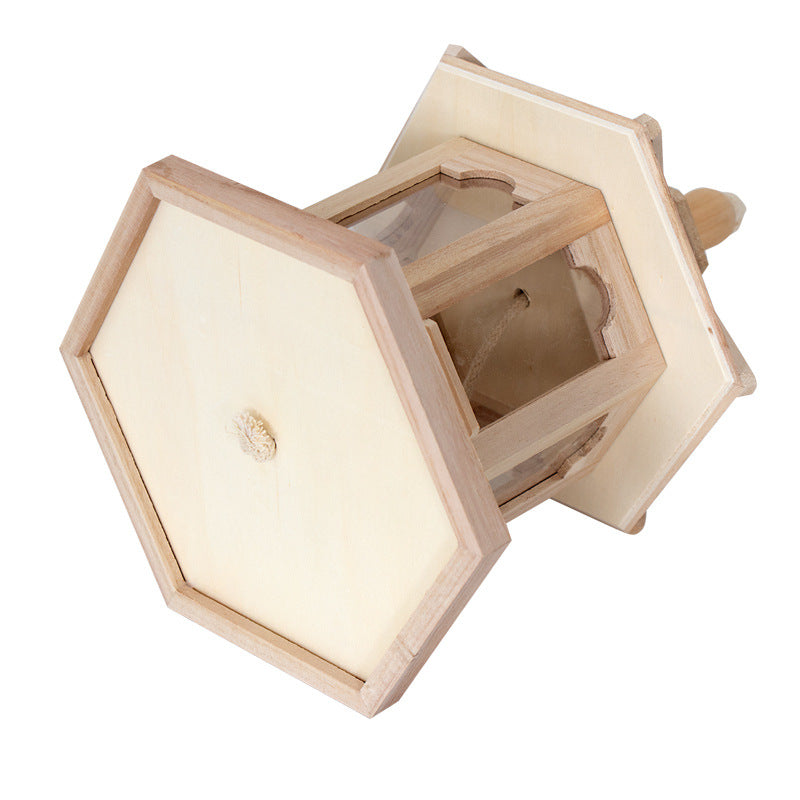 Outdoor solid wood bird feeder & bird house